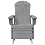 vidaXL Chaise Adirondack Gris clair 74 x 82 x 92cm Plastique