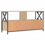 vidaXL Meuble TV chêne sonoma 90x33x45 cm bois d'ingénierie et fer