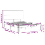 vidaXL Cadre de lit sans matelas 140x190 cm bois de pin massif
