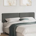 vidaXL Tête de lit capitonnée Blanc et gris clair 180 cm Pin massif