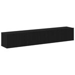vidaXL Ensemble meuble TV 2 pièces en bois reconstitué noir