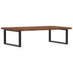 vidaXL Étagère de vasque murale acier et bois de chêne massif