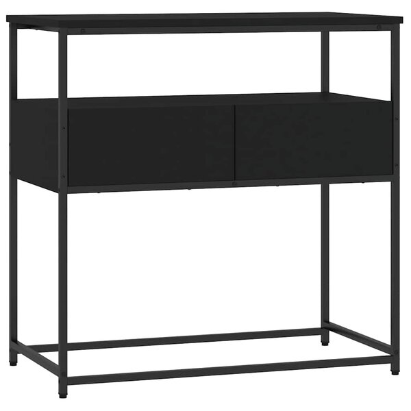 vidaXL Table console noir 75x40x75 cm bois d'ingénierie