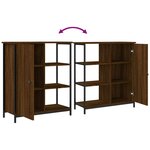vidaXL Buffet chêne marron 70x30x80 cm bois d'ingénierie