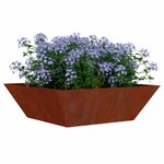 vidaXL Cache-pot de jardin Rouillé 50 x 50 x 15 cm
