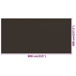 vidaXL Tapis de tente 400x800 cm Marron PEHD