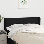 vidaXL Tête de lit avec oreilles Noir 147x16x78/88 cm Tissu