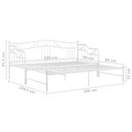 vidaXL Cadre de canapé-lit extensible Blanc Métal 90x200 cm