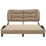 vidaXL Cadre de lit avec tête de lit Cappuccino 140x190 cm Similicuir