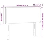 vidaXL Tête de lit avec oreilles Crème 103x16x78/88 cm Tissu