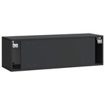 vidaXL Meuble TV mural Noir 98 x 31 x 30 cm Bois d'ingénierie