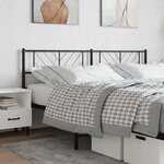 vidaXL Tête de lit métal noir 200 cm