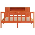 vidaXL Lit bibliothèque sans matelas cire marron 140x190 cm pin massif