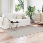 vidaXL Tapis de surface Carré HUARTE Crème 200 x 200 cm Polyester