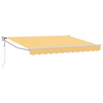 vidaXL Auvent rétractable Sable 2 5 x 2 m Polyester et métal