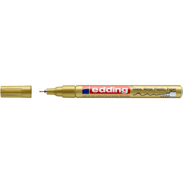 Marqueur Peinture brillante 780 Pointe Fine Or 0 8 mm x 10 EDDING