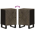 vidaXL Armoire de salle de bain noir 38x33x58 cm bois massif manguier
