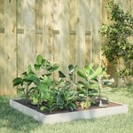 vidaXL Lit surélevé de jardin blanc 100x100x18 5 cm acier