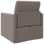 vidaXL Canapé-lit avec coussin Taupe 74 x 77 x 81 cm tissu