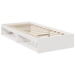 vidaXL Lit de jour sans matelas blanc 90x200 cm bois de pin massif