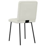 vidaXL Chaises à manger lot de 4 Crème Velours