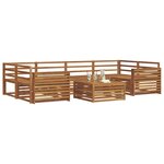 vidaXL Ensemble de canapés d'extérieur 7 Pièces Naturel