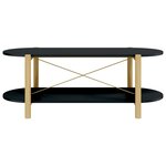 vidaXL Table basse Noir 110x48x40 cm Bois d'ingénierie