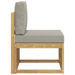vidaXL Sofa de milieu extérieur Bois d'Acacia Massif Blanc