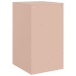 vidaXL Table de chevet rose 34 5x39x62 cm acier