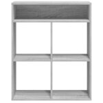 vidaXL Bibliothèque sonoma gris 66x31x80 cm bois d'ingénierie