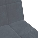 vidaXL Canapé-lit à 2 places avec repose-pied gris foncé velours