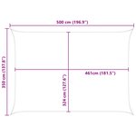 vidaXL Voile d'ombre Gris clair et blanc 5 × 3 5 m