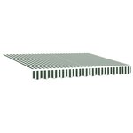 Store automatique rétractable vidaXL vert et blanc 300x250 cm