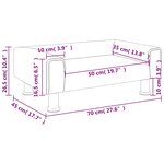 vidaXL Canapé pour enfants gris foncé 70x45x26 5 cm velours