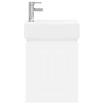 vidaXL Meuble de salle de bain avec robinet Blanc 45 5 x 25 5 x 84 cm