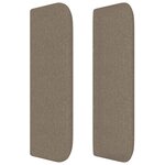 vidaXL Tête de lit avec oreilles Taupe 93x16x78/88 cm Tissu