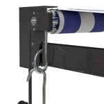 vidaXL Auvent rétractable automatique bleu et blanc 4 5x3 m