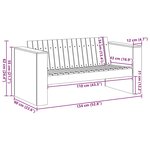 vidaXL Canapé de jardin 2 places 134x60x62 cm Bois de pin traité