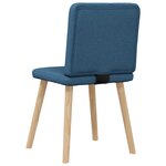 vidaXL Chaises à manger lot de 6 bleu tissu