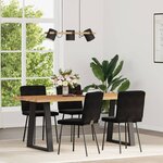 vidaXL Chaises à manger lot de 4 Noir Velours