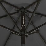 vidaXL Parasol de jardin avec lumières LED anthracite aluminium