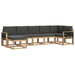 vidaXL Ensemble de canapés d'extérieur 7 pc Blanc et anthracite