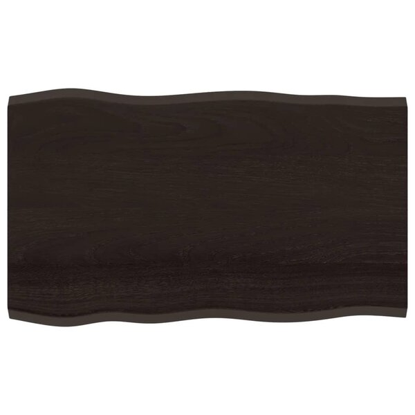 vidaXL Dessus de table bois chêne massif traité bordure assortie