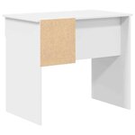 vidaXL Bureau avec tiroir Blanc 90 x 49 x 75 cm Bois d'ingénierie