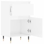 vidaXL Buffets 2 Pièces blanc brillant 40x35x70 cm bois d'ingénierie