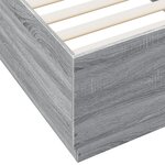 vidaXL Cadre de lit sonoma gris 100x200 cm bois d'ingénierie