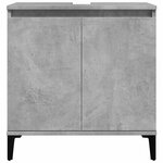 vidaXL Ensemble de meubles de salle de bain 3 Pièces gris béton