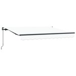 vidaXL Auvent Rétractable Blanc et anthracite