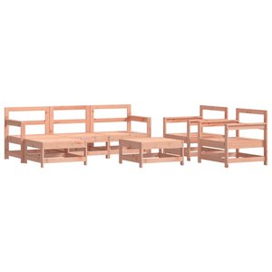 vidaXL Salon de jardin 7 Pièces bois massif douglas