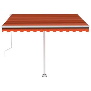 vidaXL Auvent automatique sur pied 350x250 cm Orange/marron